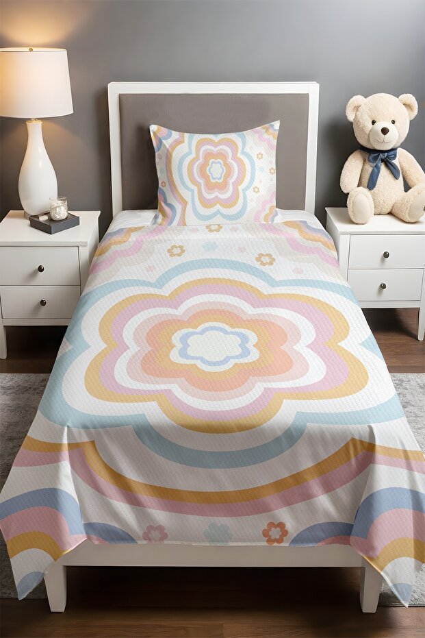 Layered Floral Dreams Patterned Single Baby Kids Pique Set