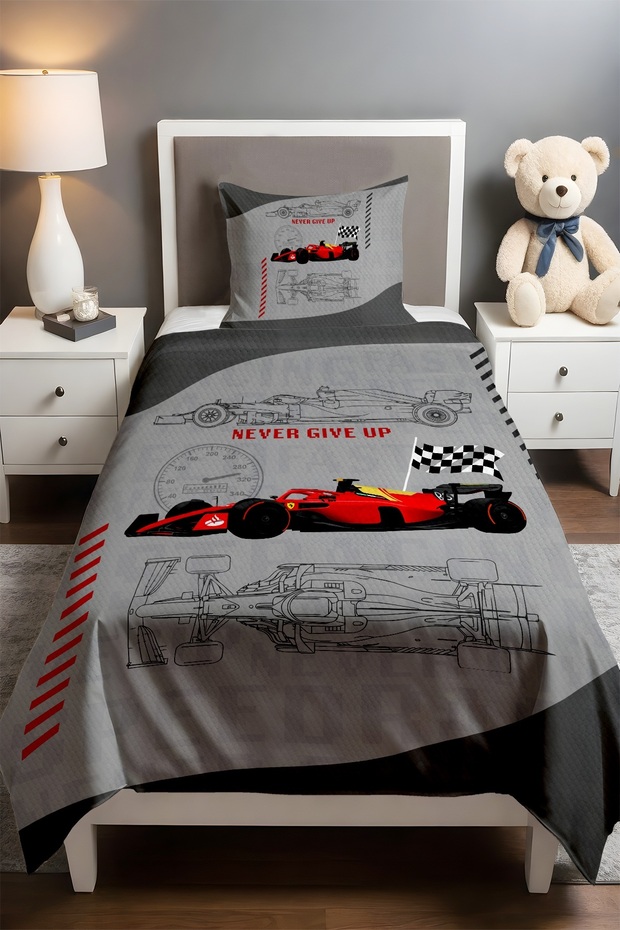 Judge of the Tracks Patterned Single Baby Child Pique Set