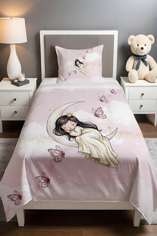 Moonlight Princess Patterned Single Baby Kids Pique Set