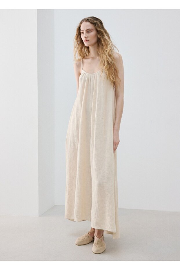 Uzun şifon elbise - 2