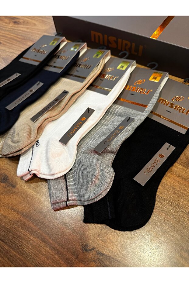 Men's Bamboo-Like, Sweat-Proof, Breathable, Seamless Booties Socks, Pack of 6