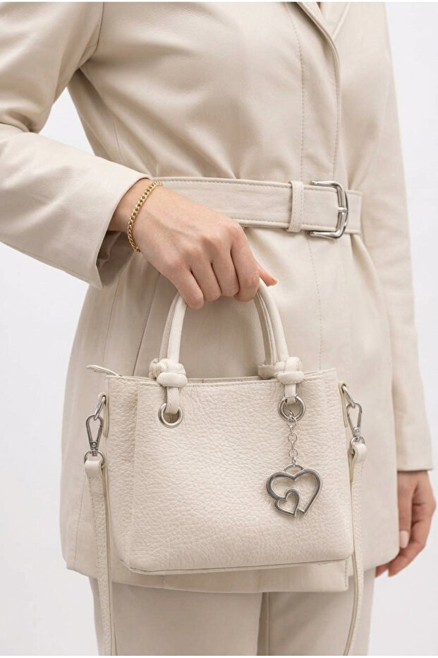 Mini Size Heart Accessory Detail Long Arm Strap Crossed Hands and Arms Bag Pieces