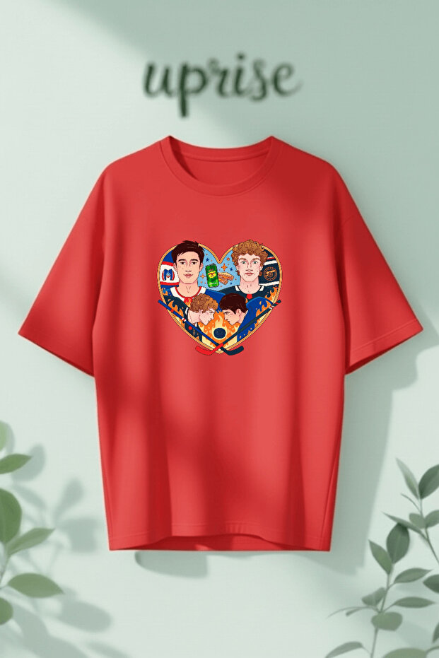 Heated Rivalry Printed Cotton Oversize T-Shirt