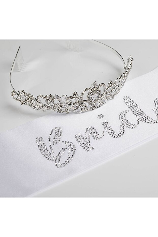 Set Tiara & Esarfa "Bride to Be" - 4