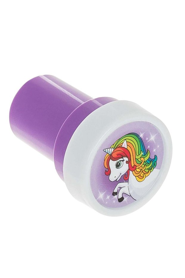 Round Stamp with Unicorn Pattern