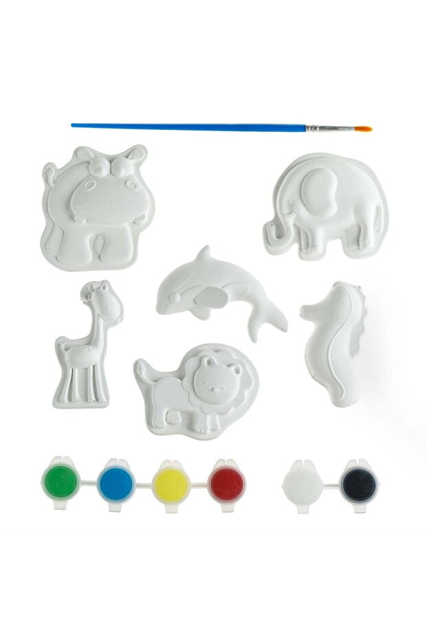 Creative Accessories Set from Plaster Animals Paint Brush - 13pcs