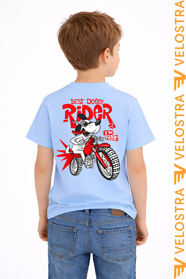 Boy's Best Doggy Printed Oversize Comfortable Daily Use Combed Cotton T-Shirt