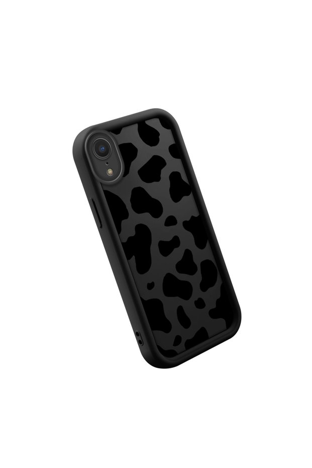 iPhone Xr Compatible High Quality Tiger Patterned Black Case