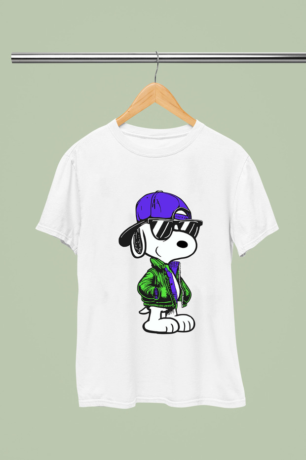 Snoopy Printed 100% Cotton Regular Fit Children's and Youth T-Shirt