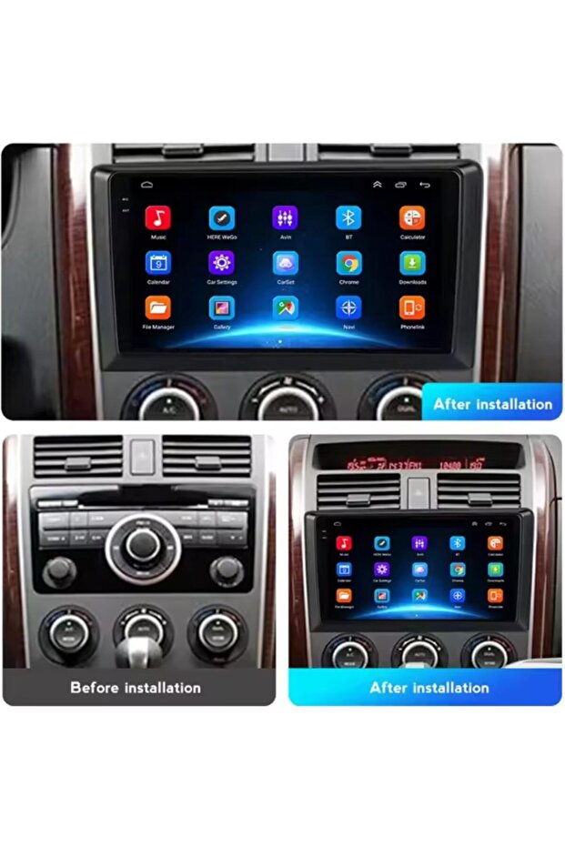 شاشة أندرويد لسيارة مازدا CX9 موديل 2006-2015 مع دعم CarPlay وAndroid Auto وكاميرا خلفية - 5