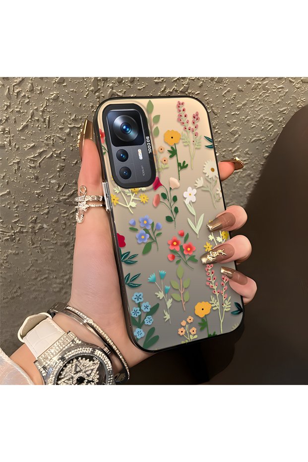 Mi 12T/12T Pro Compatible Stylish Floral Scratch Protection Phone Case