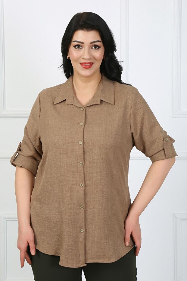Women's Mink Soft Linen Large Size Shirt