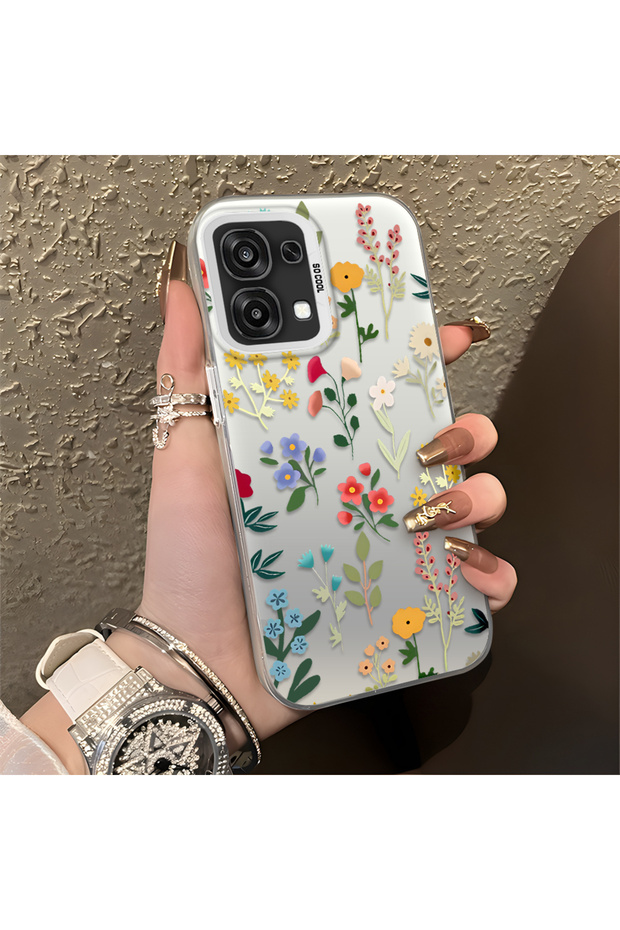Oppo A6 Pro 4G/5G Compatible Stylish Floral Scratch-Resistant Phone Case