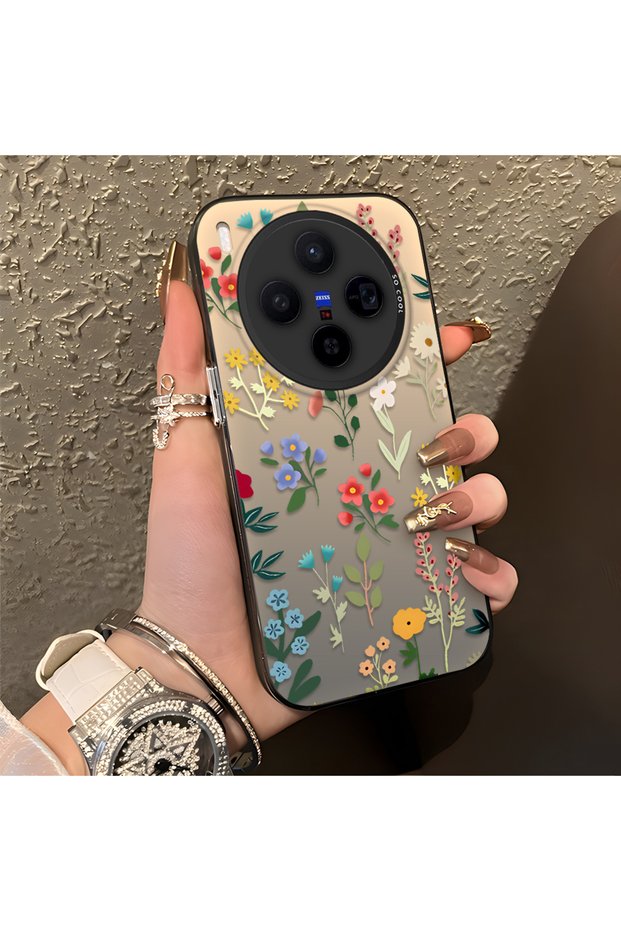 Vivo X300 Compatible Stylish Floral Scratch-Resistant Phone Case