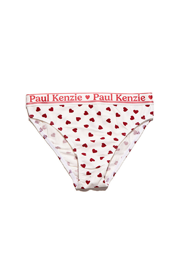 Women's Slip Panties - Burgundy Hearts