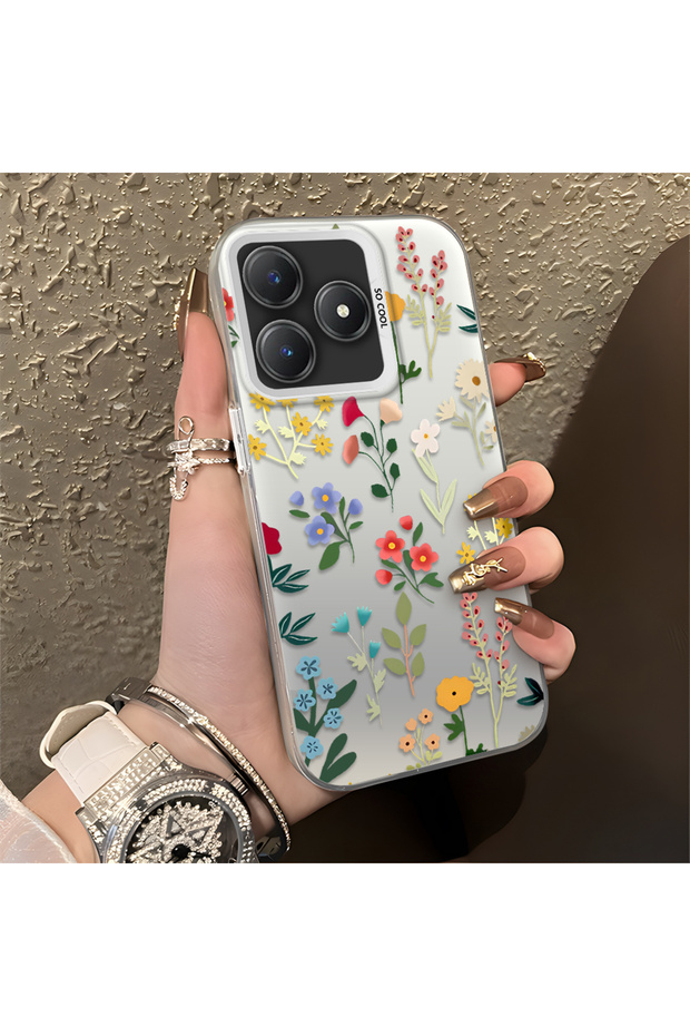 Realme Note 60 Compatible Stylish Floral Scratch Protection Phone Case