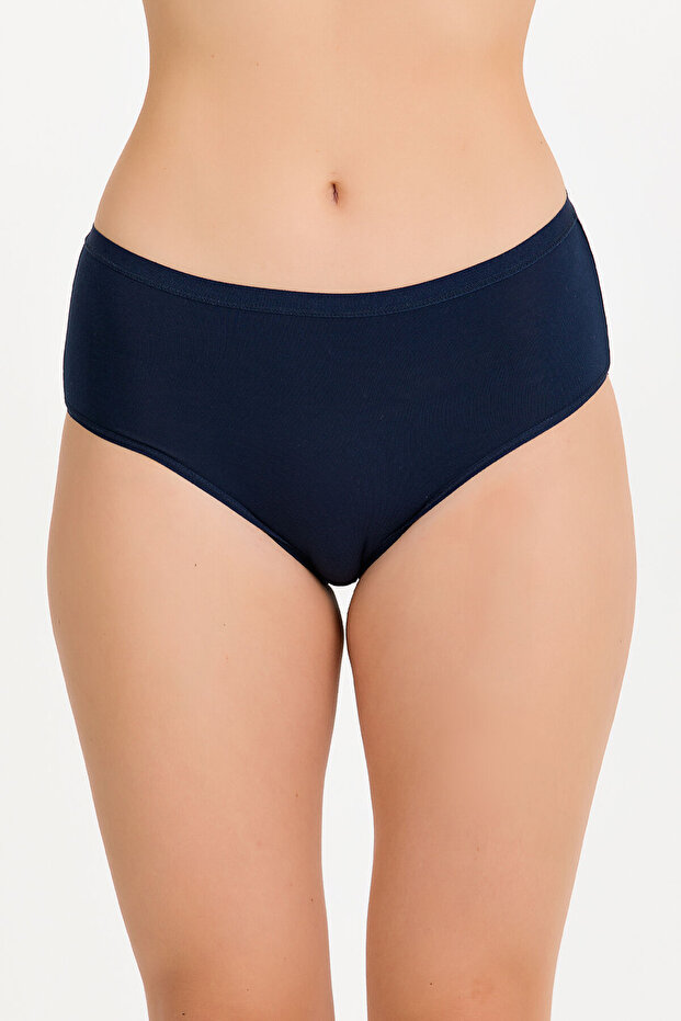 Women's Bamboo Thick Edged Regular Waist Non-Marking Large Size 12-Pack Bato/Panties