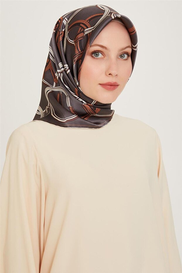 Silk Scarf 2025 Winter - 9203-51 Smoked Twill