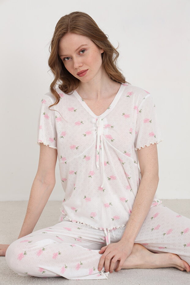 Jacquard Viscose Tie-Dye Women's Pajama Set