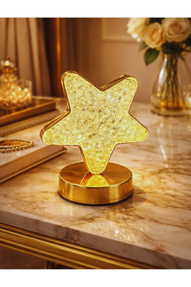 Decorative Star Table Lamp Led Night Light Ramadan Themed Stylish Bedside Table Lighting