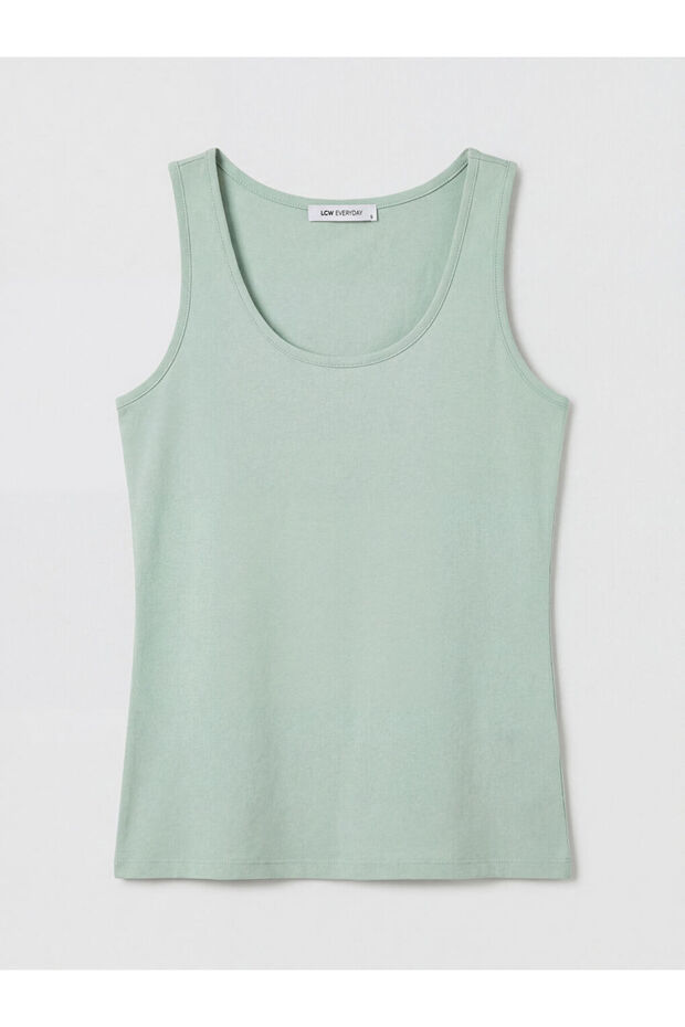 New Season from Güli̇s Gi̇yi̇m Green U-Neck Women's Undershirt