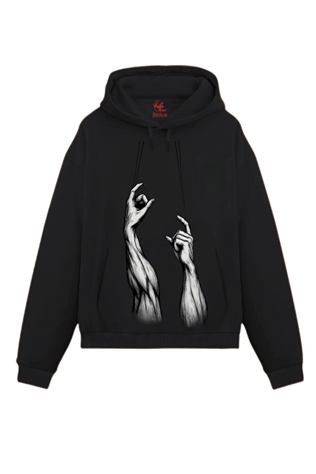 Strings in Your Hands – Minimal Hand Drawing Sweatshirt / Hoodie (Optional)