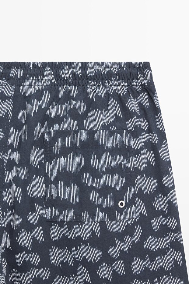 Desenli deniz şortu - 5