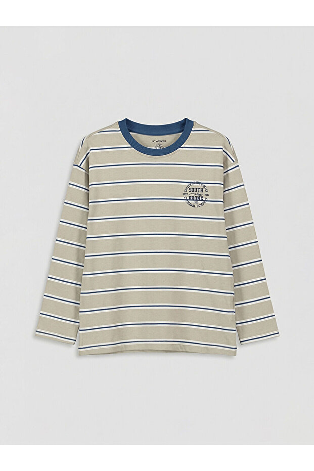 Original Oval Collar Printed Boy's T-Shirt
