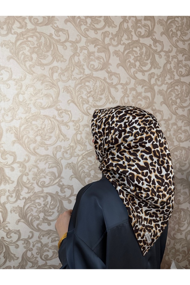 leopar tivil ipek eşarp - 2