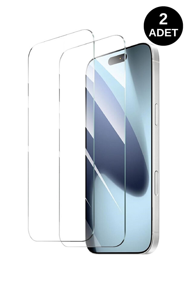 قطعتان من واقي الشاشة الزجاجي المقوى المتوافق مع هاتف iPhone 14 بتغطية كاملة 6D