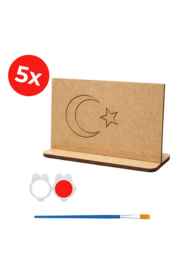 Paintable Turkish Flag Activity Kit