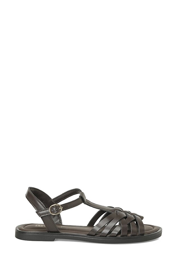 26S-378 6Fx Brown Women's Flat Sandals
