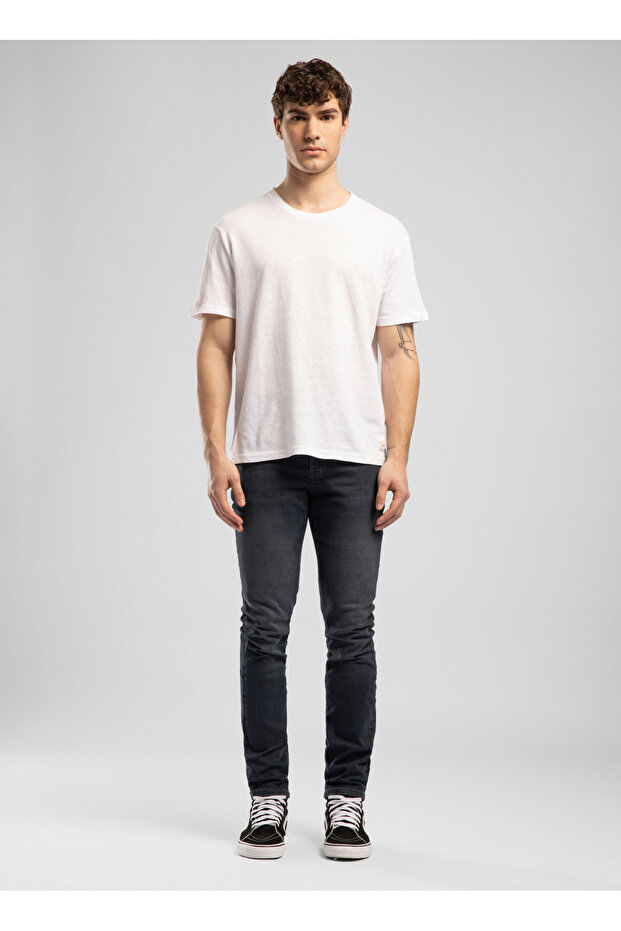 Black Men's Skinny Fit Denim Trousers 262 Lcm 121054 Jeff Devon Smb Black