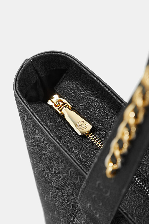 SİYAH MONOGRAM ÇANTA - 6