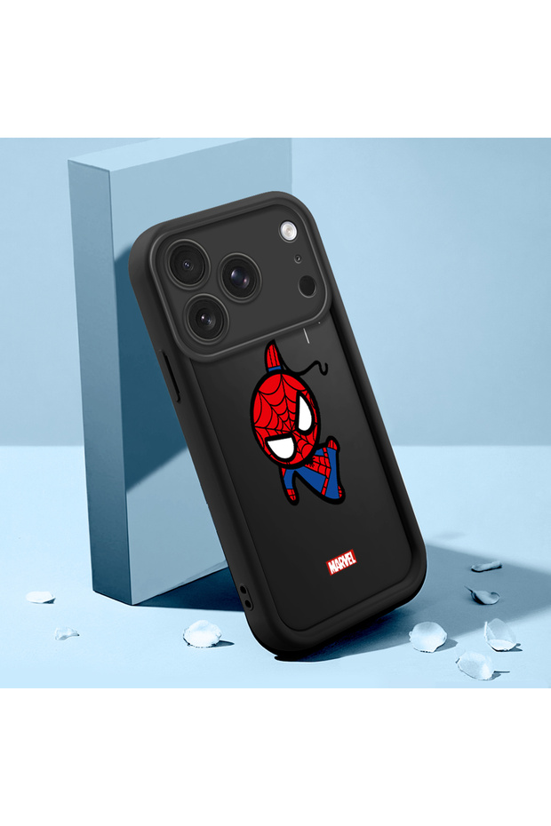 iPhone 17 Pro Compatible Spiderman Pattern Camera Protected Slim Soft Silicone Phone Case