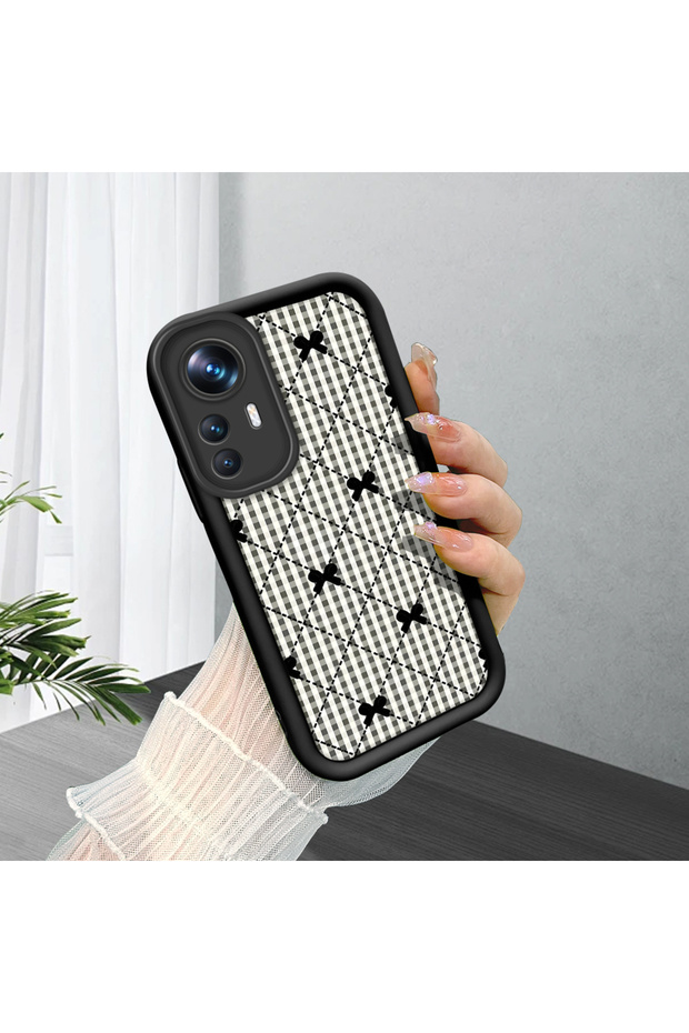 Mi 12t Compatible Striped Pattern Camera Protected Slim Soft Silicone Phone Case