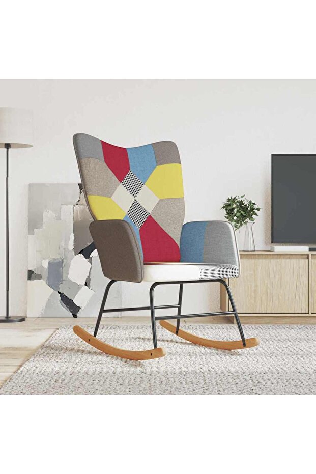 Scaun balansoar, mozaic, material textil - 2