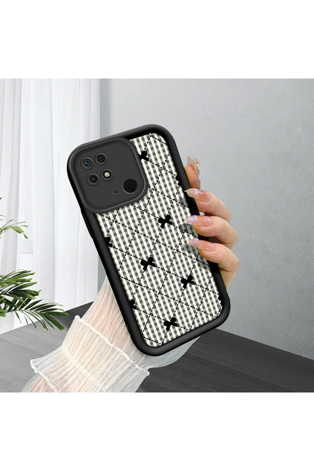 Redmi 10C Compatible Striped Pattern Camera Protected Slim Soft Silicone Phone Case
