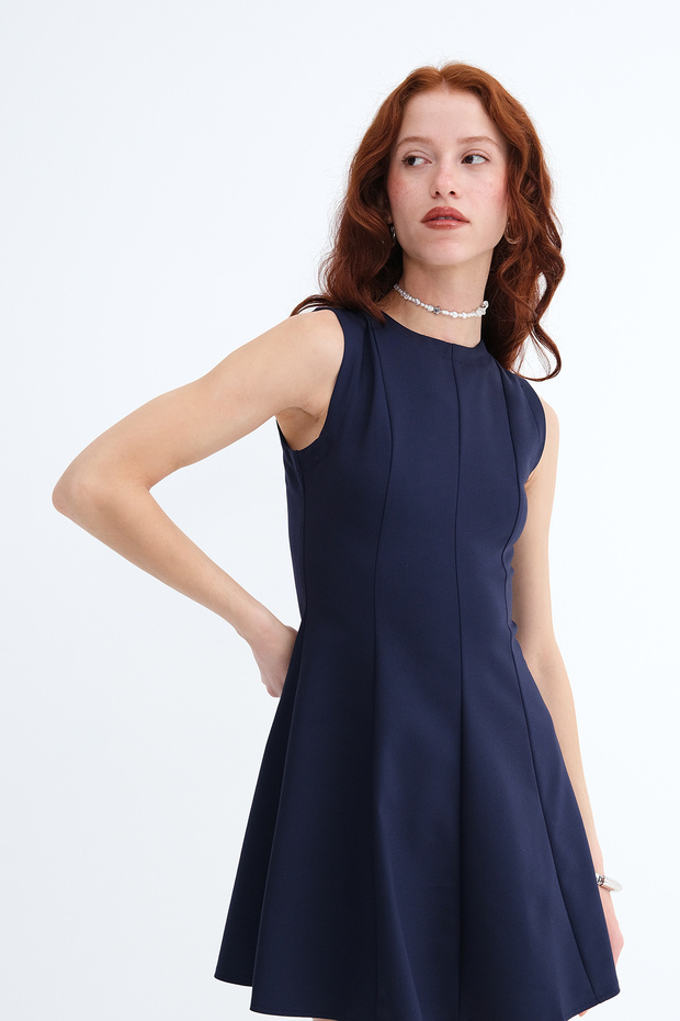 Kolsuz Mini Elbise E18196 - 5