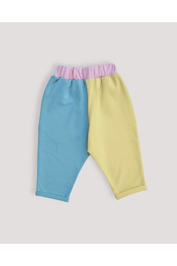 Pantaloni din jerse multicolor unisex - 5
