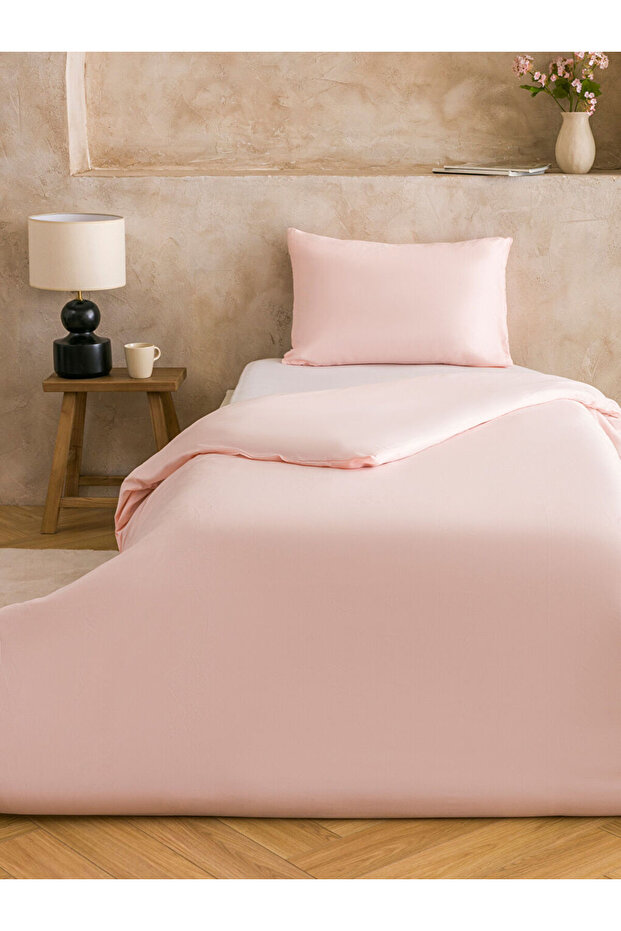 Pembe Basic Tek Kişilik Nevresim Seti - 1