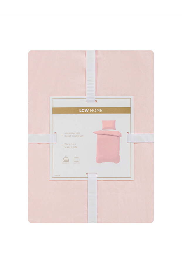 Pembe Basic Tek Kişilik Nevresim Seti - 7