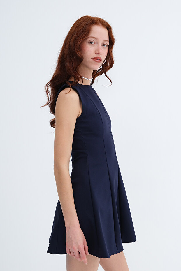 Kolsuz Mini Elbise E18196 - 4