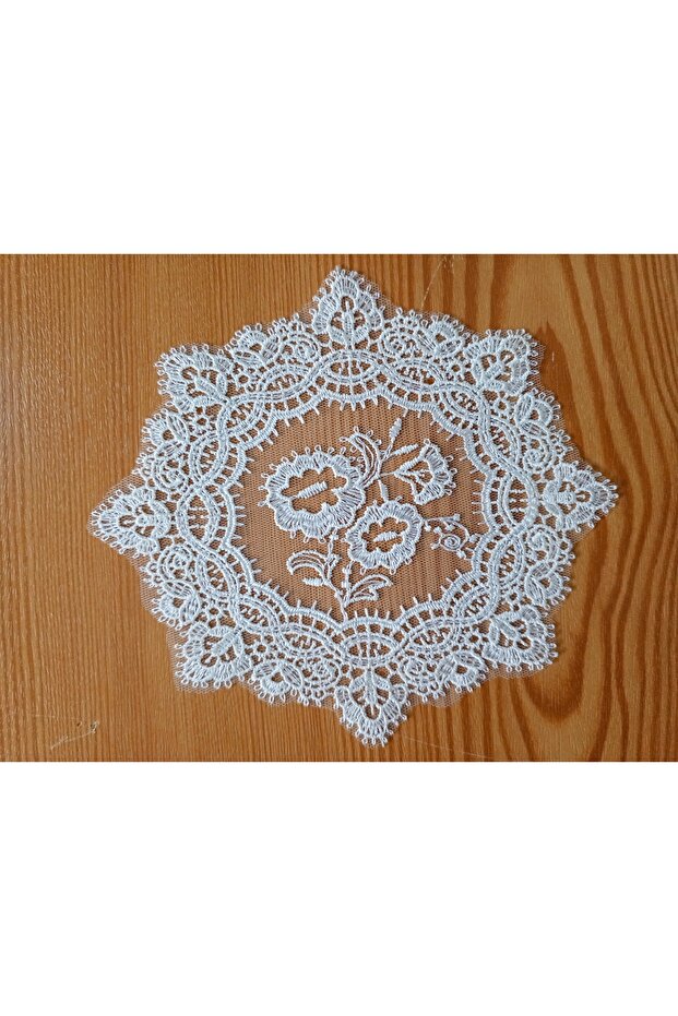 Coffee Coaster Motif Guipure Lace - 12 Pieces (1 Pack)
