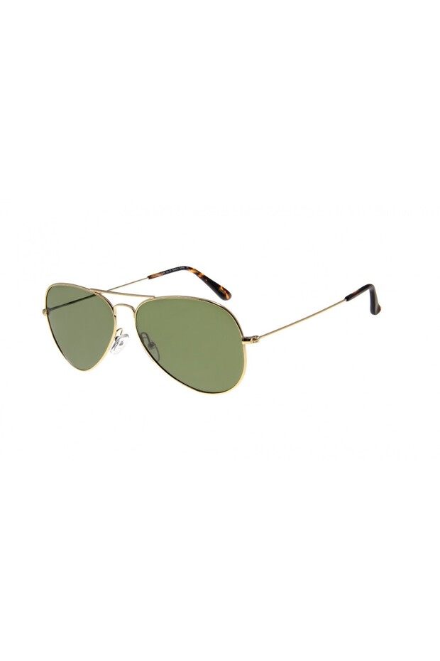 Polarized Pilot Sunglasses Raptor 105 Large Gold Glasses Green Glass
