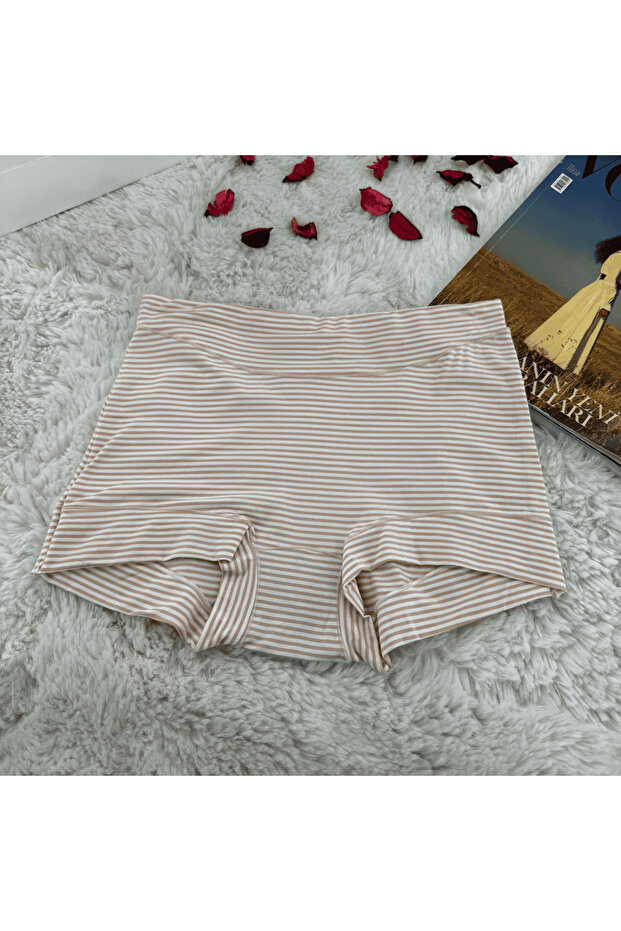 Striped Boxer Briefs Seamless No Trace Soft Women's Underwear