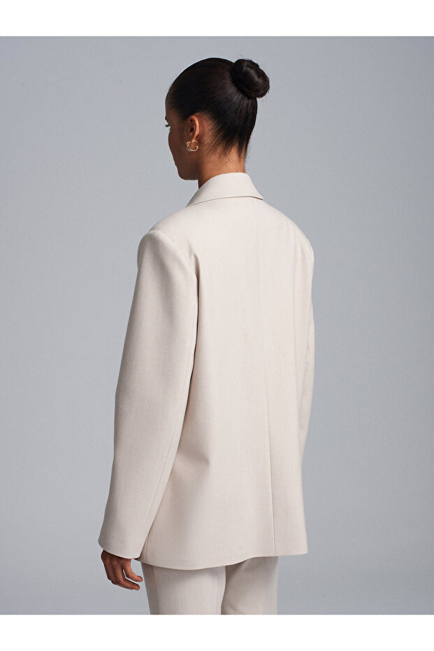 60795 Blazer Ceket-Taş - 2