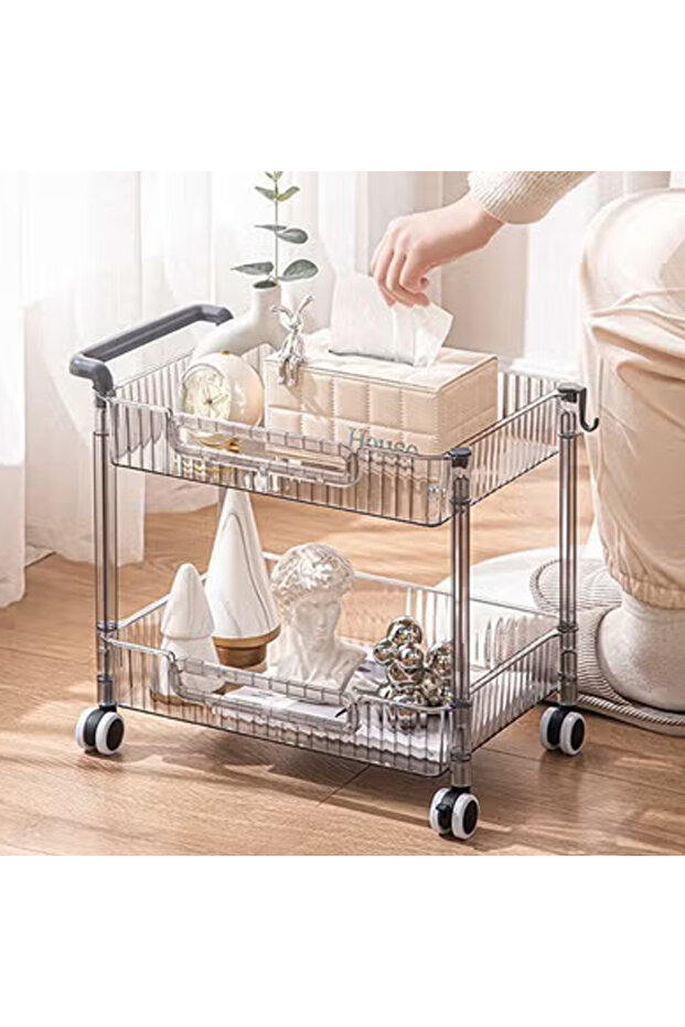Versatile 2 Layered Rectangular Shaped Floor-standing Fruit and Vegetable Storage Rack - 2