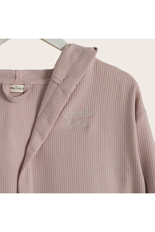 Lıttle Basıc Kapüşonlu Bornoz Pembe - 2