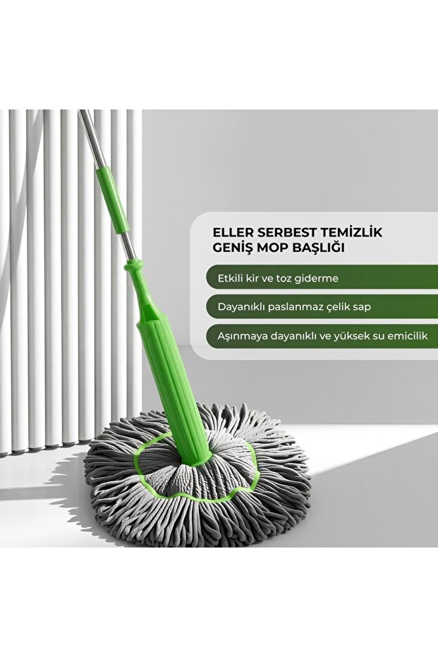 Albitmesin sihirli mop kendinden sııkmalı mikrofiber paspas ucu oto ve ev mop